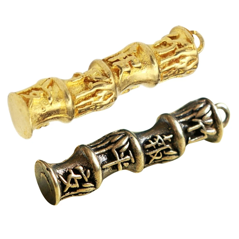 H55A Brass Bamboo Section Keychain Pingan Chinese Traditional Style Accessory 
H55A Brass Bamboo Section Keychain Pingan Chinese Traditional Style Accessory