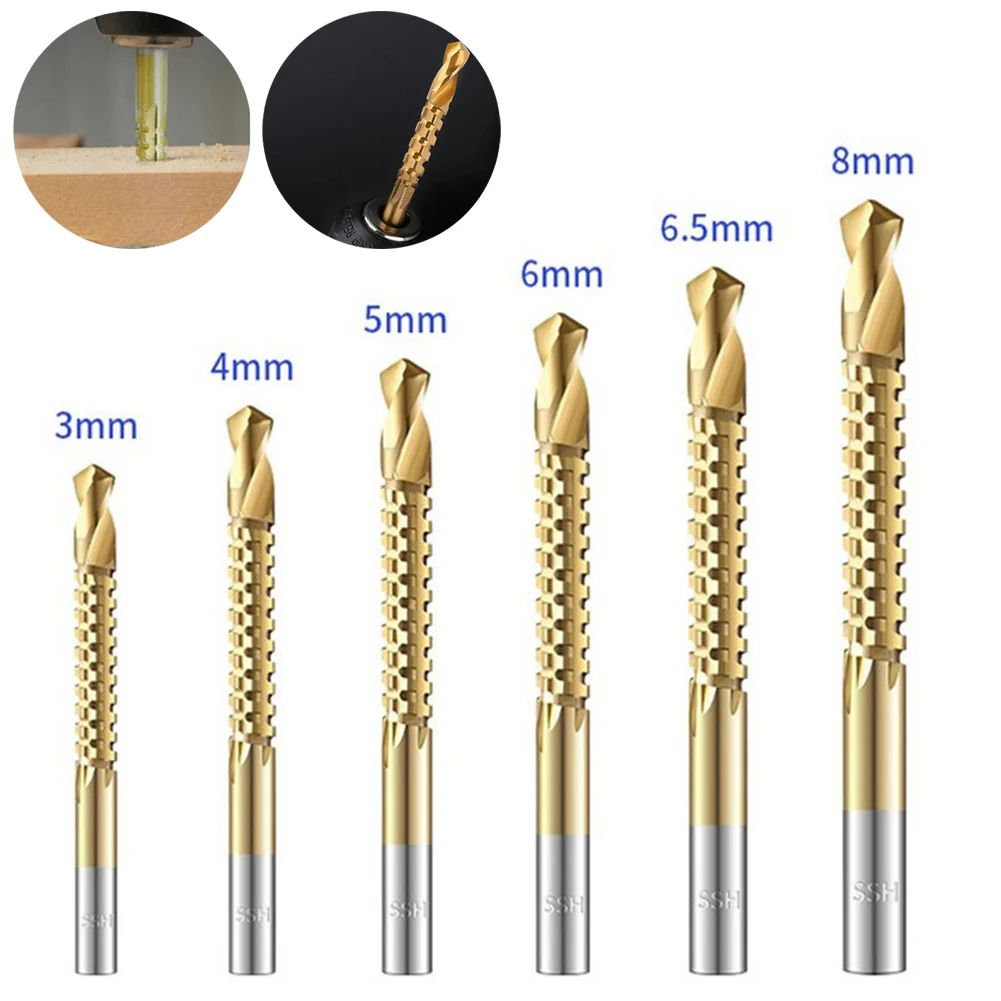 6pcs Drill Bit Titanium HSS Spiral Screw Punching Slotting Hole Cutting 3-8mm Drill Bits Hole Opener Wood Metal Plastic Drilling
6pcs Drill Bit Titanium HSS Spiral Screw Punching Slotting Hole Cutting 3-8mm Drill Bits Hole Opener Wood Metal Plastic Drilling
