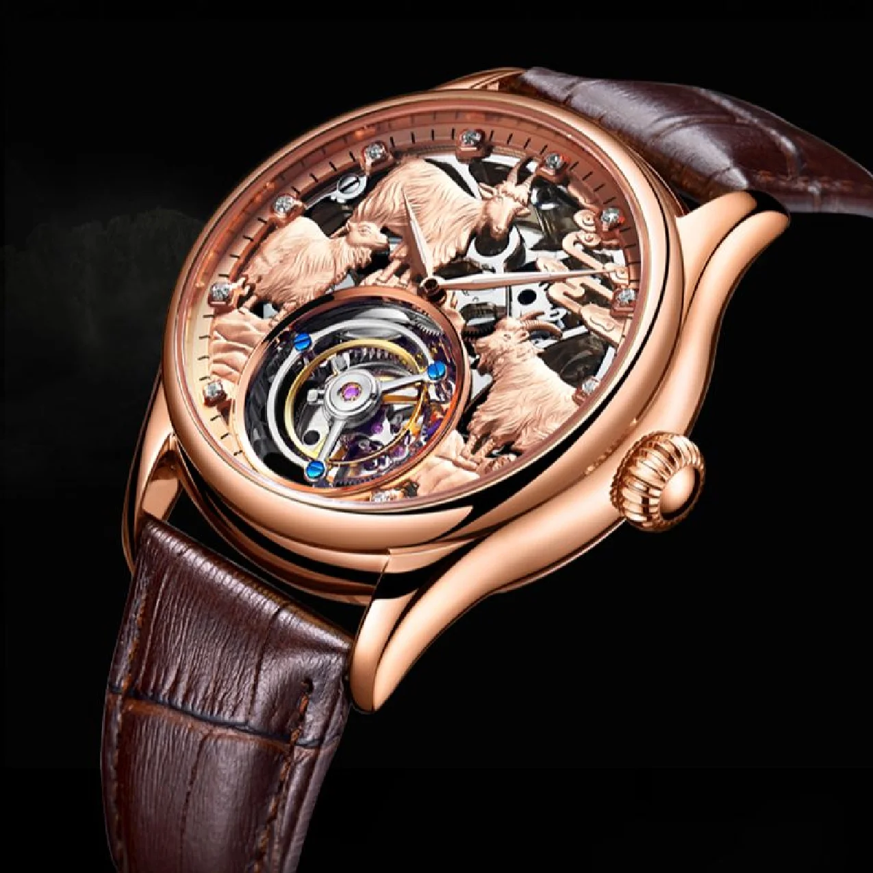 AESOP Male Men's Mechanical Watches Skeleton Tourbillon Leather Watch for Men Wristwatch Man Luxury Clock Mechanical Watch Men
AESOP Male Men's Mechanical Watches Skeleton Tourbillon Leather Watch for Men Wristwatch Man Luxury Clock Mechanical Watch Men