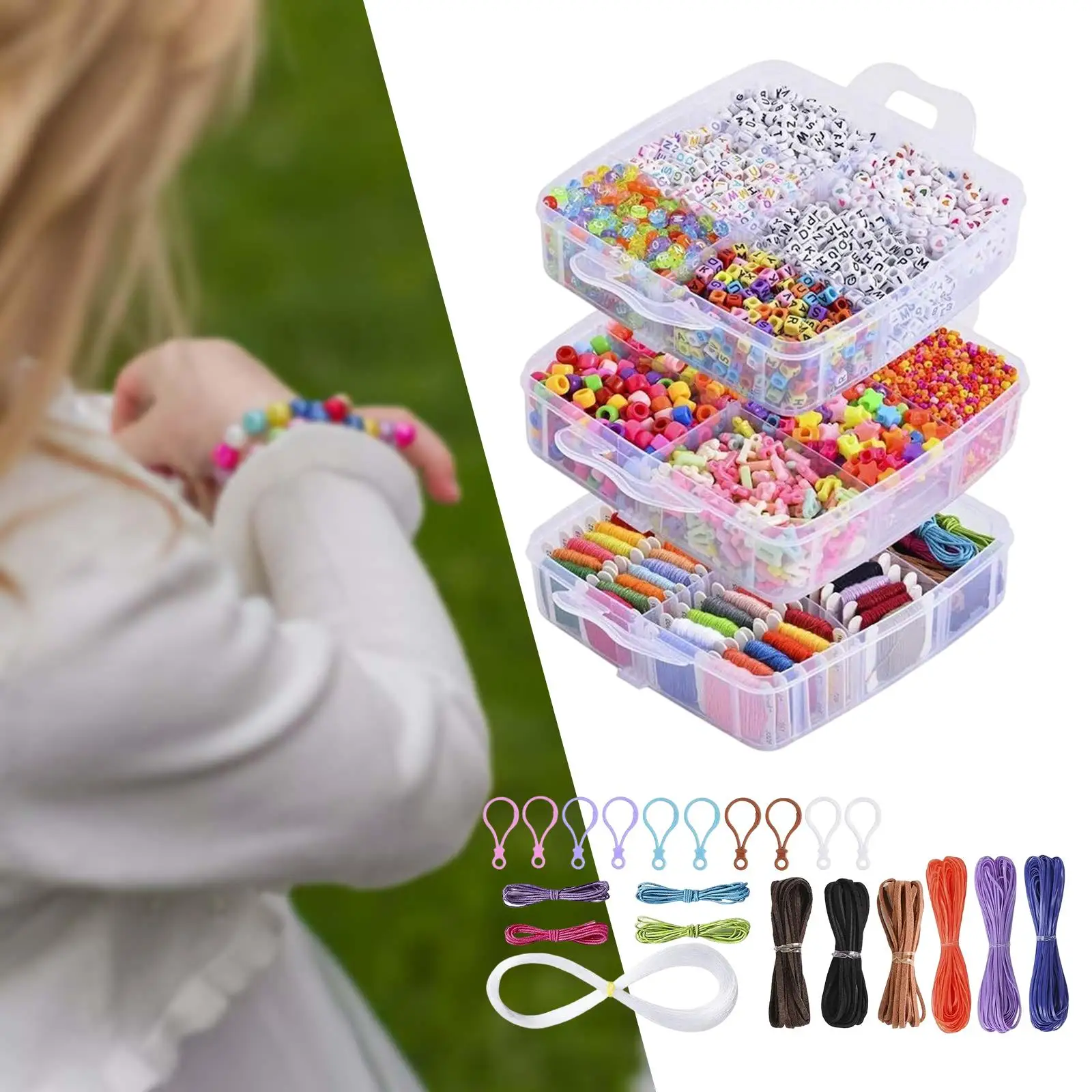 5000Pcs Durable Jewelry Making DIY Beaded Accessories Organizer Thread Beads Tool Set for Earrings Bracelets Pendant Repairing
5000Pcs Durable Jewelry Making DIY Beaded Accessories Organizer Thread Beads Tool Set for Earrings Bracelets Pendant Repairing