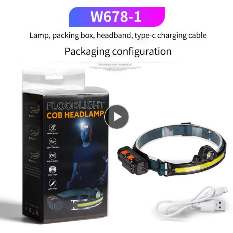 Induction Headlamp COB LED Head Lamp With Built-in Battery Flashlight Rechargeable Head Lamp Work Light Fishing Light Headlight
Induction Headlamp COB LED Head Lamp With Built-in Battery Flashlight Rechargeable Head Lamp Work Light Fishing Light Headlight