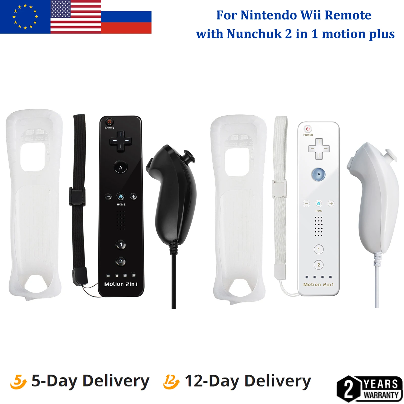 2 in1 Motion Plus For Wii Remote Wii Controller with Nunchuck For Nintendo Wii Console Wireless Gamepad Controle Joystick Joypad
2 in1 Motion Plus For Wii Remote Wii Controller with Nunchuck For Nintendo Wii Console Wireless Gamepad Controle Joystick Joypad