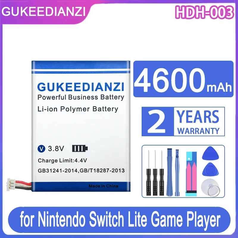 Сменный аккумулятор GUKEEDIANZI HDH-003 HDH-001 HDH-002 4600 мАч для Nintendo Switch Lite