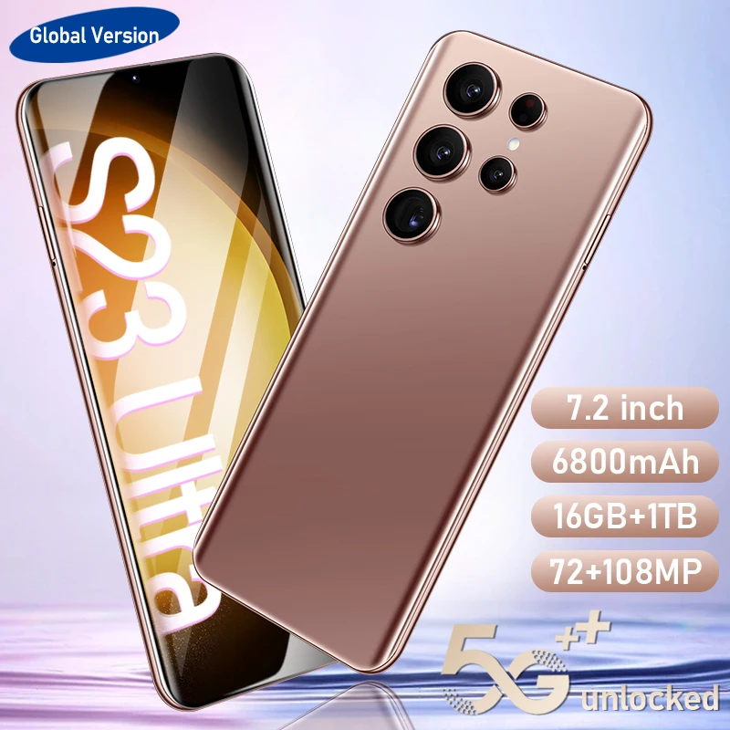 New s23 ultra 5g smartphone phone mobile phone cell phone 6800mAh 16+1TB 7.2inch HD screen Unlocked smartphone android telefone
New s23 ultra 5g smartphone phone mobile phone cell phone 6800mAh 16+1TB 7.2inch HD screen Unlocked smartphone android telefone