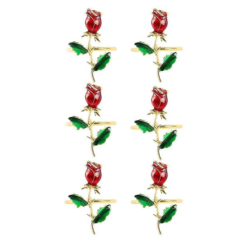 6 Pcs Valentine Napkin Rings Rose Flower Napkin Holders Table Decor For Dinner Wedding Party Hotel Table Decoration
6 Pcs Valentine Napkin Rings Rose Flower Napkin Holders Table Decor For Dinner Wedding Party Hotel Table Decoration