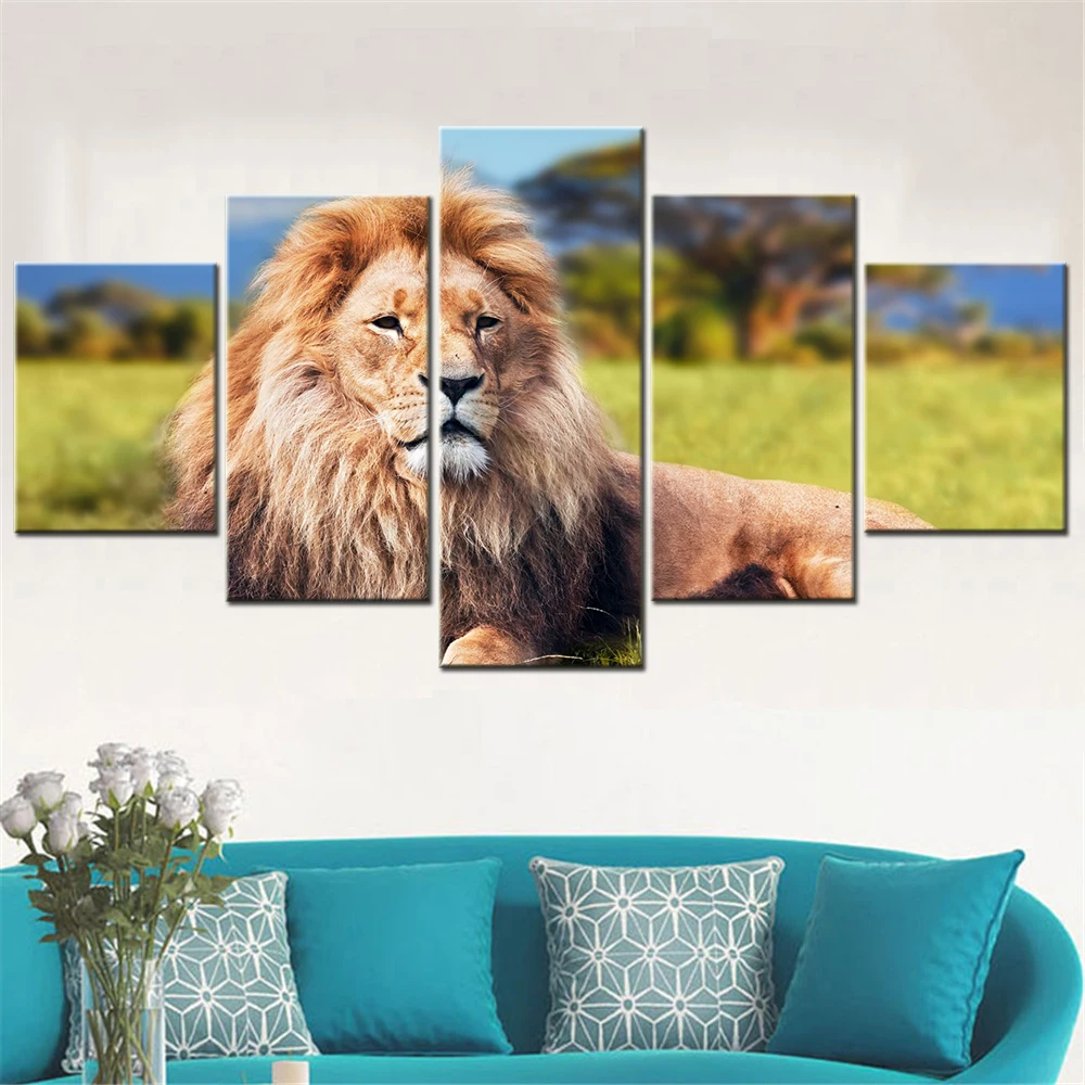 Animal Lion Wall Art Canvas Set 5 Piece Painting Modular Aesthetic Room Decor Bedroom Decoration Modern Wall Pictures Home Decor
Animal Lion Wall Art Canvas Set 5 Piece Painting Modular Aesthetic Room Decor Bedroom Decoration Modern Wall Pictures Home Decor