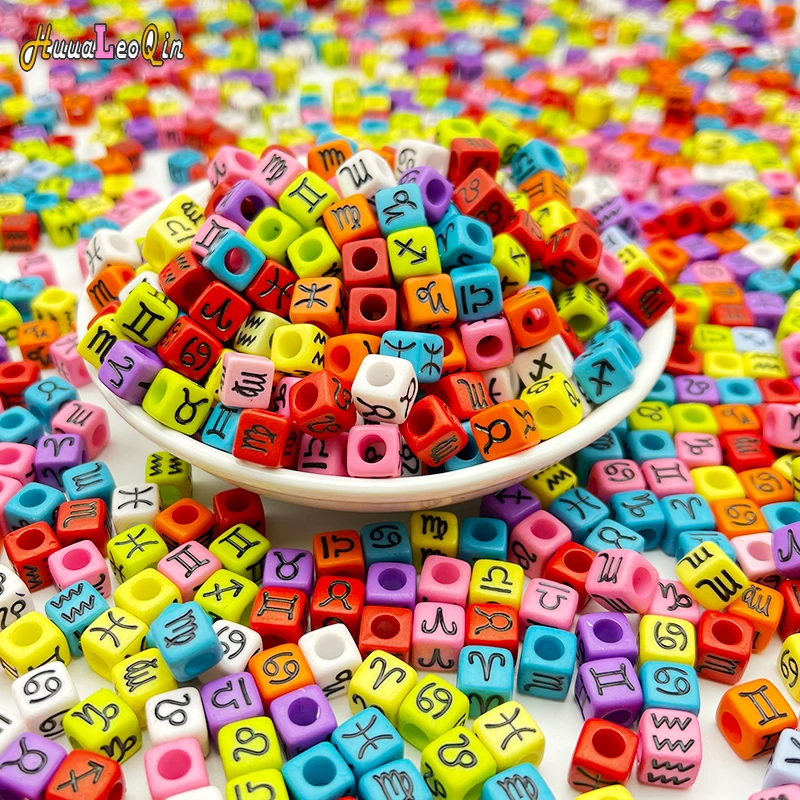 50pcs/Lot 7mm Square Acrylic Zodiac Beads Constellation Loose Spaced Seed Beads for Jewelry Making DIY Charms Handmade Bracelets
50pcs/Lot 7mm Square Acrylic Zodiac Beads Constellation Loose Spaced Seed Beads for Jewelry Making DIY Charms Handmade Bracelets