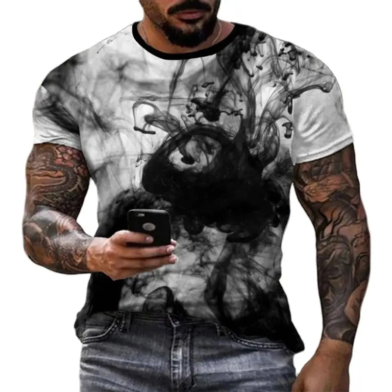 Summer Fashion Smoky Non-Mainstream Graffiti Harajuku Print Men And Women Artsy Street Hip Hop Round Neck Short Sleeve T-Shirt
Summer Fashion Smoky Non-Mainstream Graffiti Harajuku Print Men And Women Artsy Street Hip Hop Round Neck Short Sleeve T-Shirt