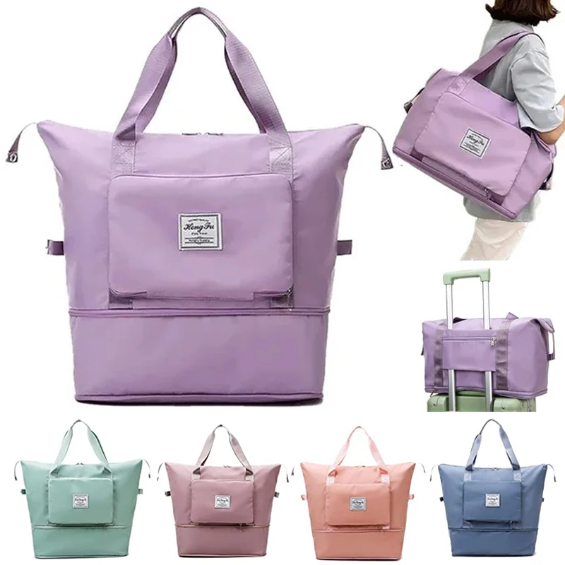 Large Capacity Folding Travel Bag Portable Lightweight Waterproof Oxford Duffel Fabric Bag Dry Wet Separation Shoulder Bag
Large Capacity Folding Travel Bag Portable Lightweight Waterproof Oxford Duffel Fabric Bag Dry Wet Separation Shoulder Bag