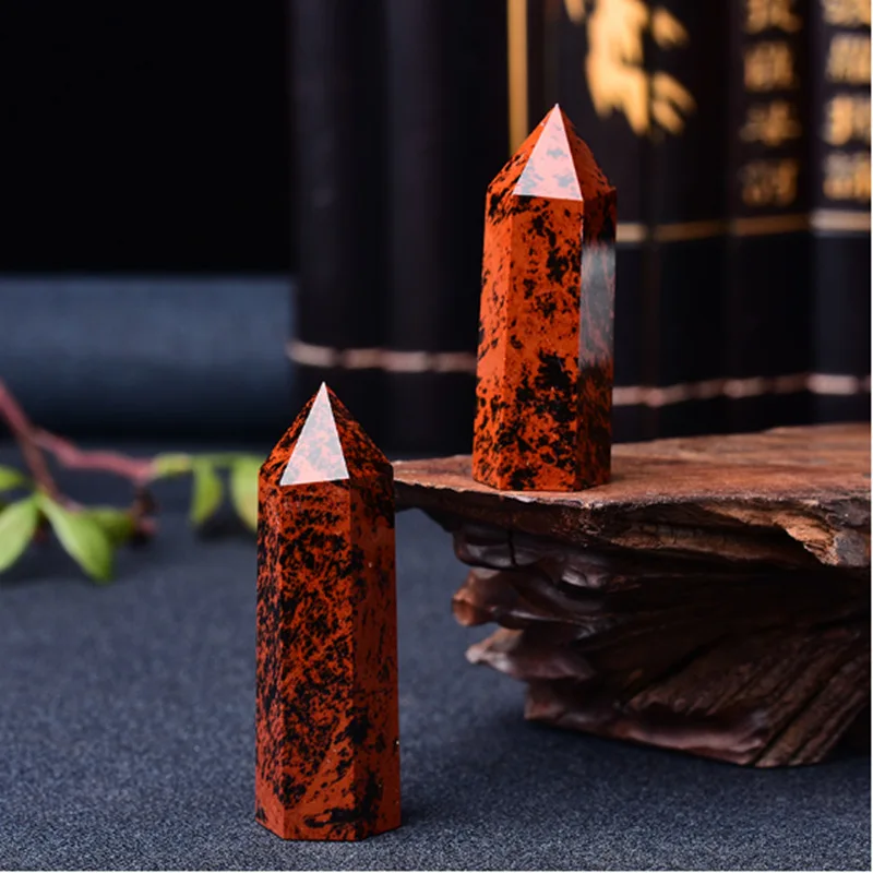 4-7cm 1PC Natural Rock red Obsidian Hexagonal Crystal Point Column Mineral Ornament Healing Wand Home Decor Decoration
4-7cm 1PC Natural Rock red Obsidian Hexagonal Crystal Point Column Mineral Ornament Healing Wand Home Decor Decoration