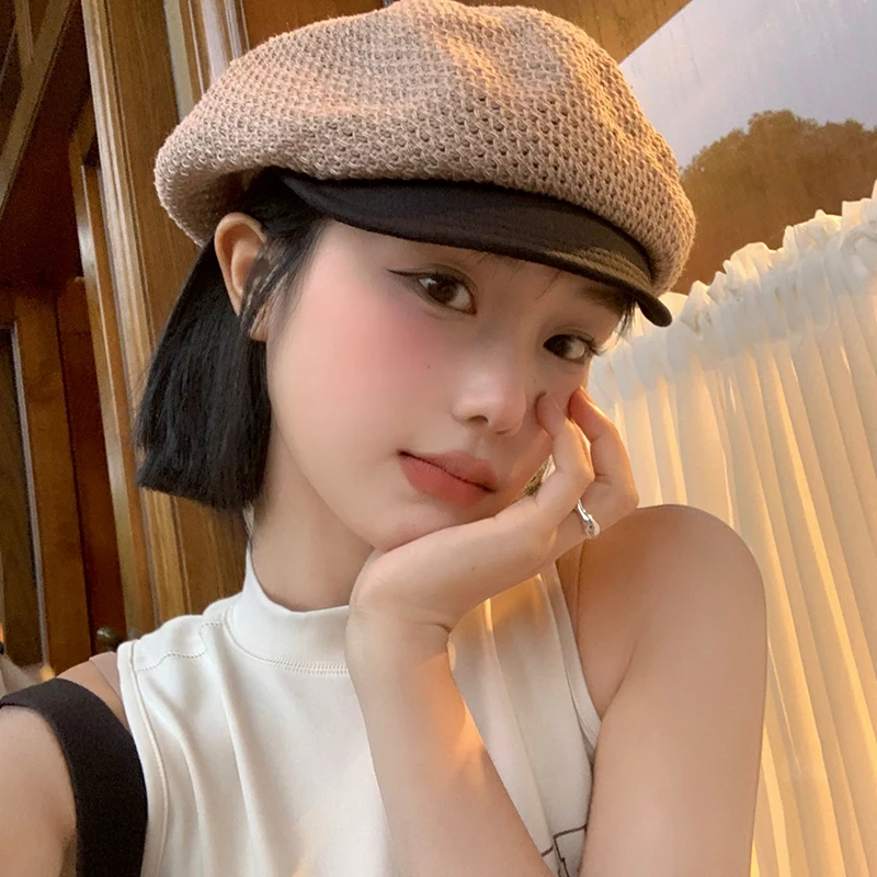 Summer Hollow Breathable Beret Female Art Retro Face Small Painter Hat Head Circumference Simple Fashion Octagon Hat
Summer Hollow Breathable Beret Female Art Retro Face Small Painter Hat Head Circumference Simple Fashion Octagon Hat