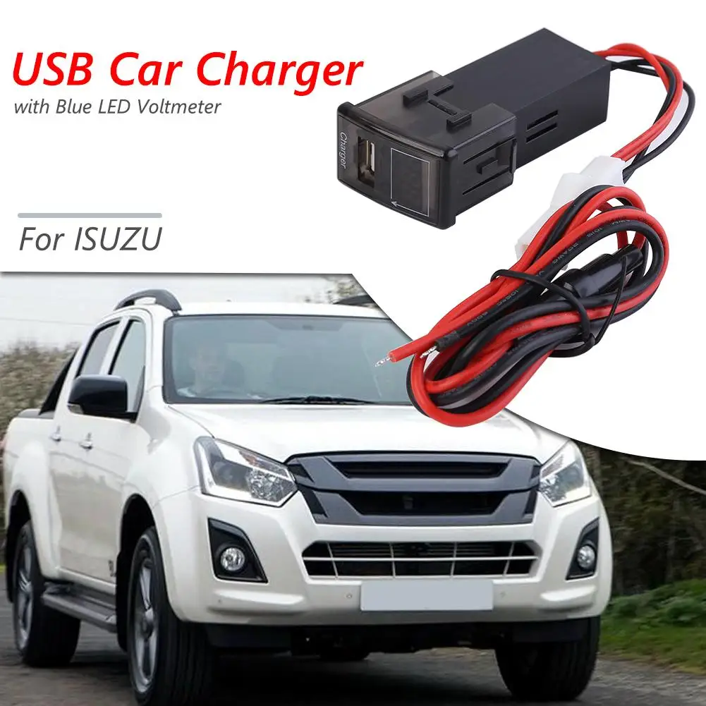 Durable USB Car Charger Delicate Design 12V 24V to 5V 2.1A USB Car Charger Adapter with Blue LED Voltmeter for ISUZU
Durable USB Car Charger Delicate Design 12V 24V to 5V 2.1A USB Car Charger Adapter with Blue LED Voltmeter for ISUZU