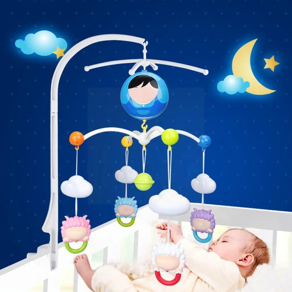 

Детские игрушки, белая детская кроватка, мобиль для кроватки, держатель для игрушек, заводная Музыкальная шкатулка для ребенка T0y5