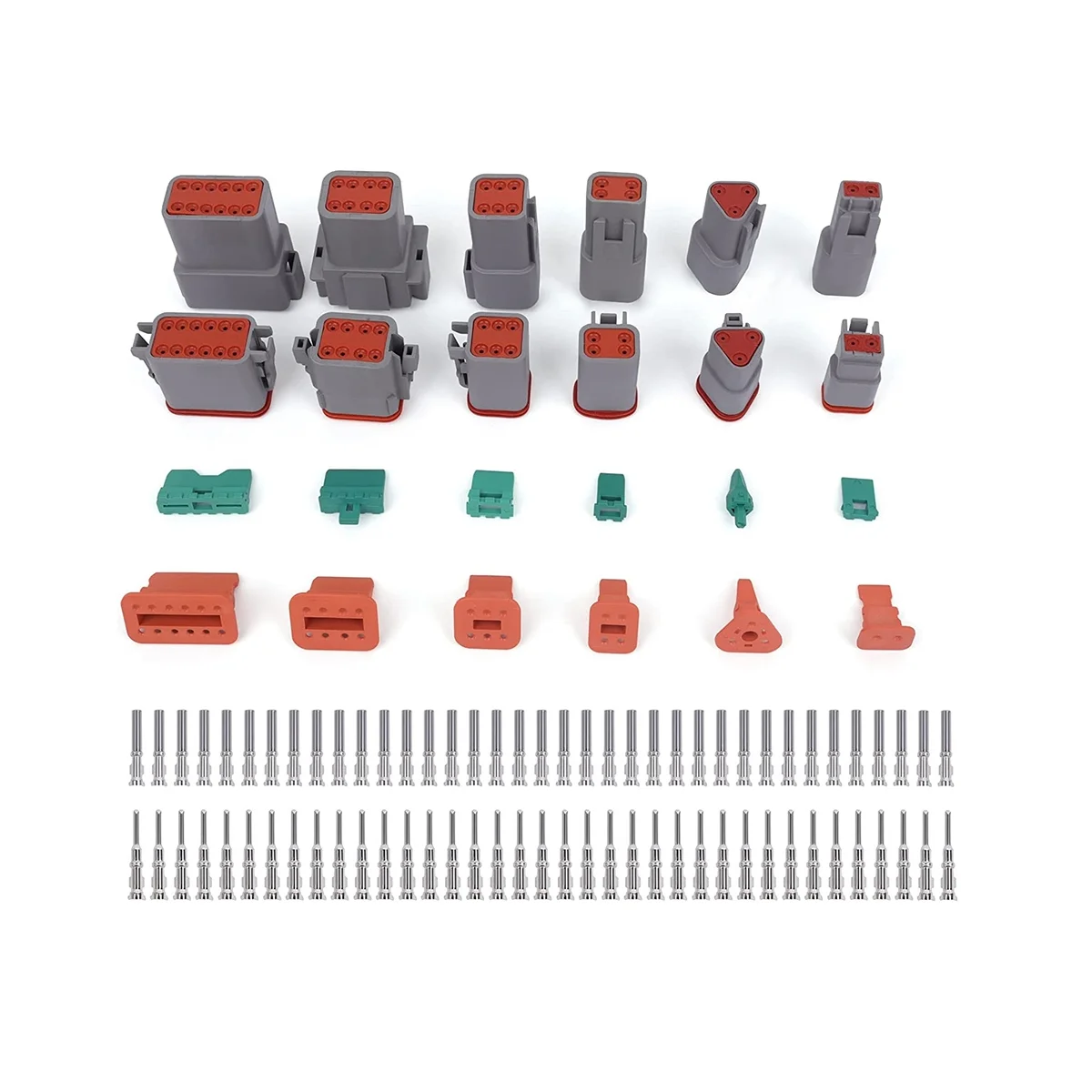 DT Series Connector Kit, 2 3 4 6 8 12 Pin Connector with Size 16 Stamped Contacts,Automotive Electrical Connector 
DT Series Connector Kit, 2 3 4 6 8 12 Pin Connector with Size 16 Stamped Contacts,Automotive Electrical Connector