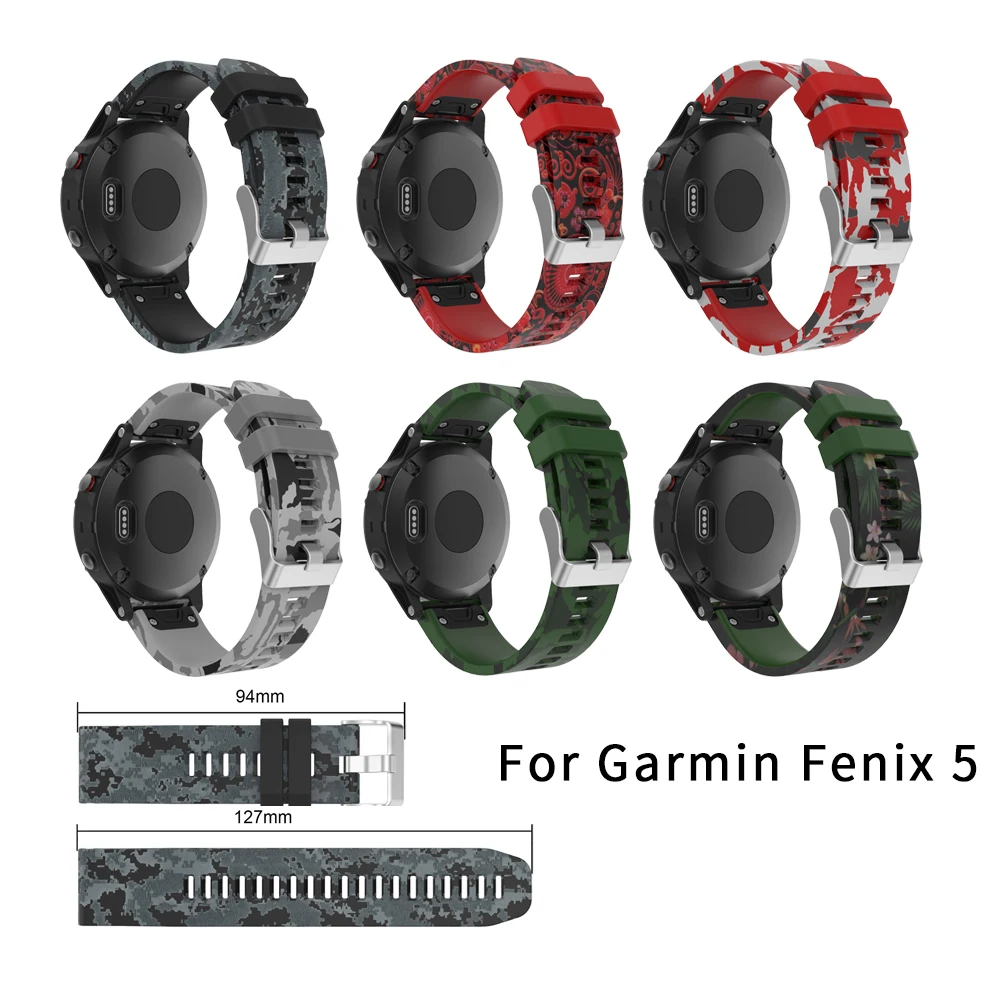 Ремешок для наручных часов Garmin Fenix 5, силиконовый спортивный быстросъемный браслет с принтом для смарт-часов, 22 мм
Ремешок для наручных часов Garmin Fenix 5, силиконовый спортивный быстросъемный браслет с принтом для смарт-часов, 22 мм