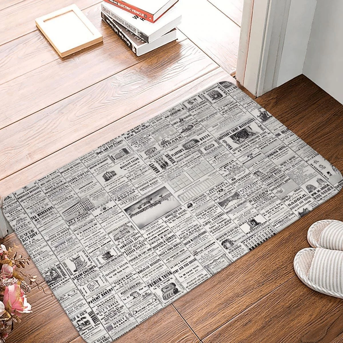 Newspaper Bathroom Non-Slip Carpet Background Bedroom Mat Entrance Door Doormat Floor Decoration Rug
Newspaper Bathroom Non-Slip Carpet Background Bedroom Mat Entrance Door Doormat Floor Decoration Rug