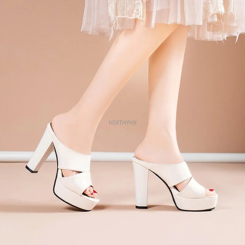 Thick Heels Women's Slippers Platform Summer 2022 New Mules Shoes Ladies Sandals Sexy Black Party Shoes Large Size 40 Slippers
Thick Heels Women's Slippers Platform Summer 2022 New Mules Shoes Ladies Sandals Sexy Black Party Shoes Large Size 40 Slippers