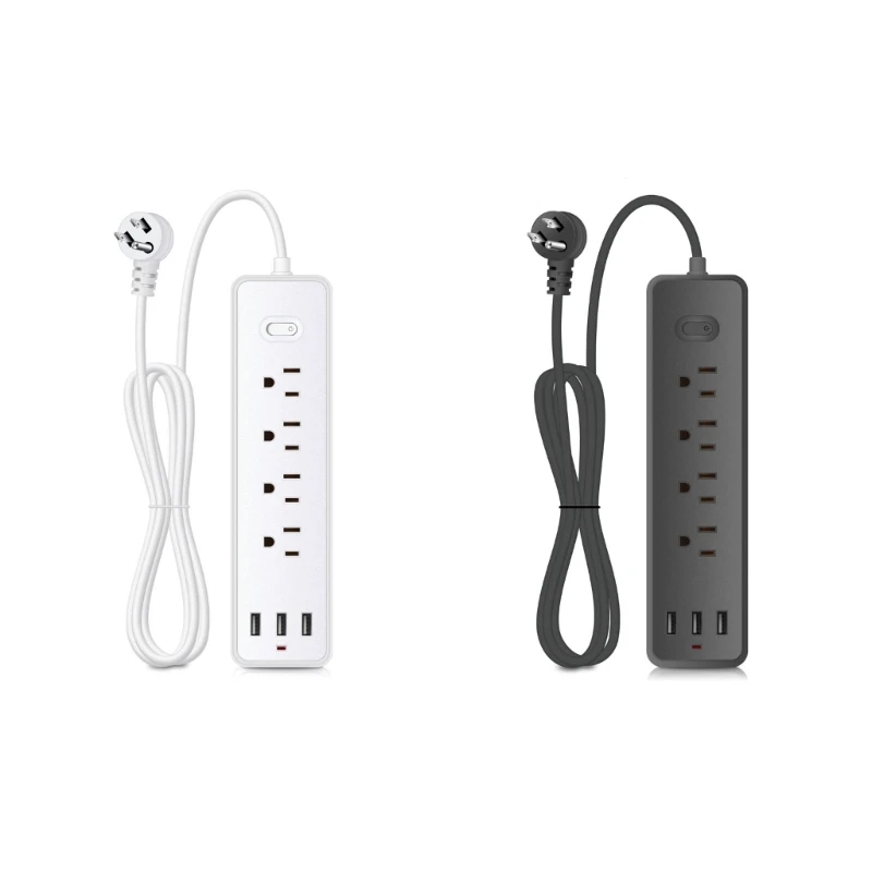 Сетевой фильтр с удлинителем 1,2 м, штепсельная розетка с 4 розетками и 3 USB-портами 1700J для офиса
Сетевой фильтр с удлинителем 1,2 м, штепсельная розетка с 4 розетками и 3 USB-портами 1700J для офиса