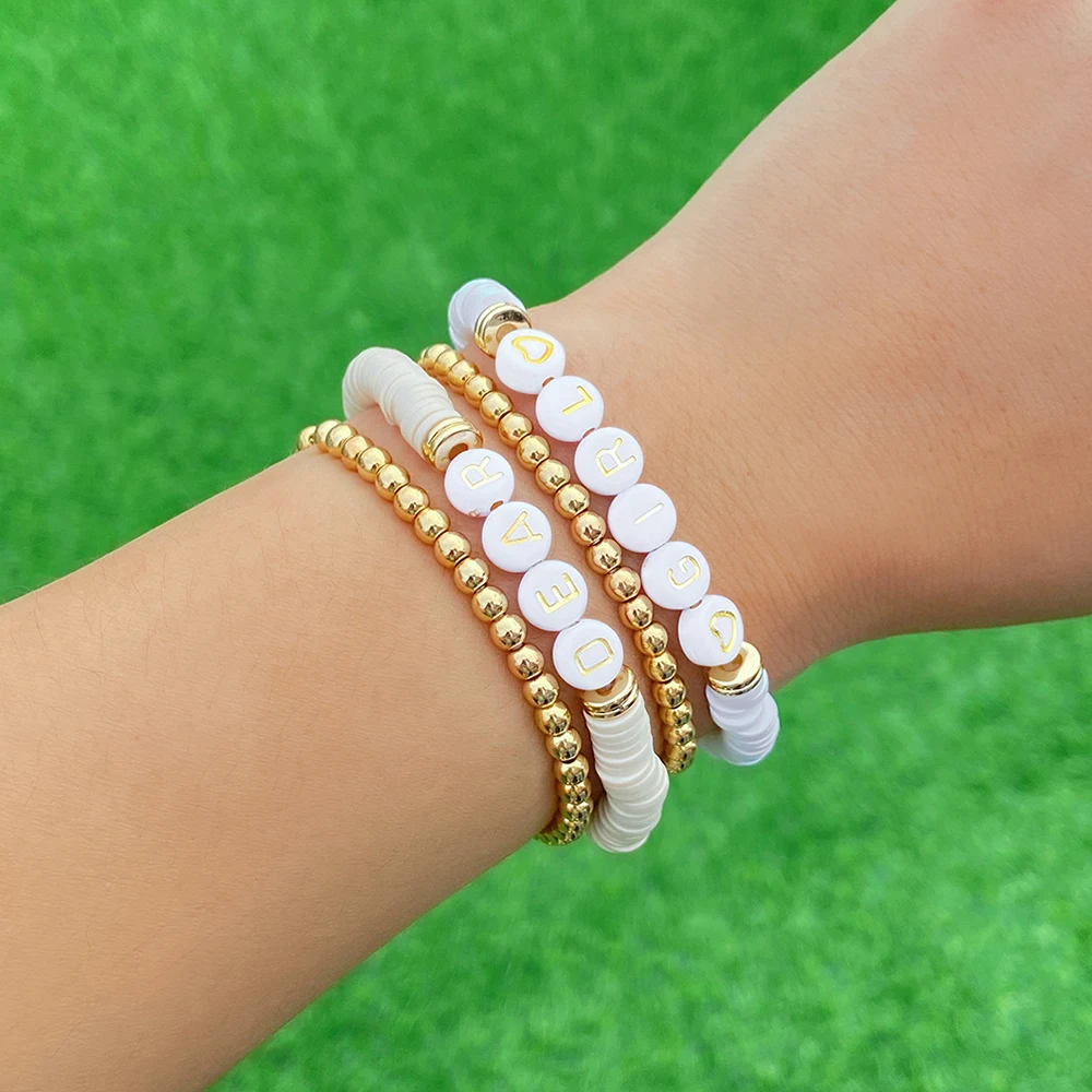 Lacteo 4pcs/set Bohemian Bracelets Flat Clay Round CCB Beaded Chain Bangles Bracelet for Women Men Girls Jewelry Boho Party Gift
Lacteo 4pcs/set Bohemian Bracelets Flat Clay Round CCB Beaded Chain Bangles Bracelet for Women Men Girls Jewelry Boho Party Gift