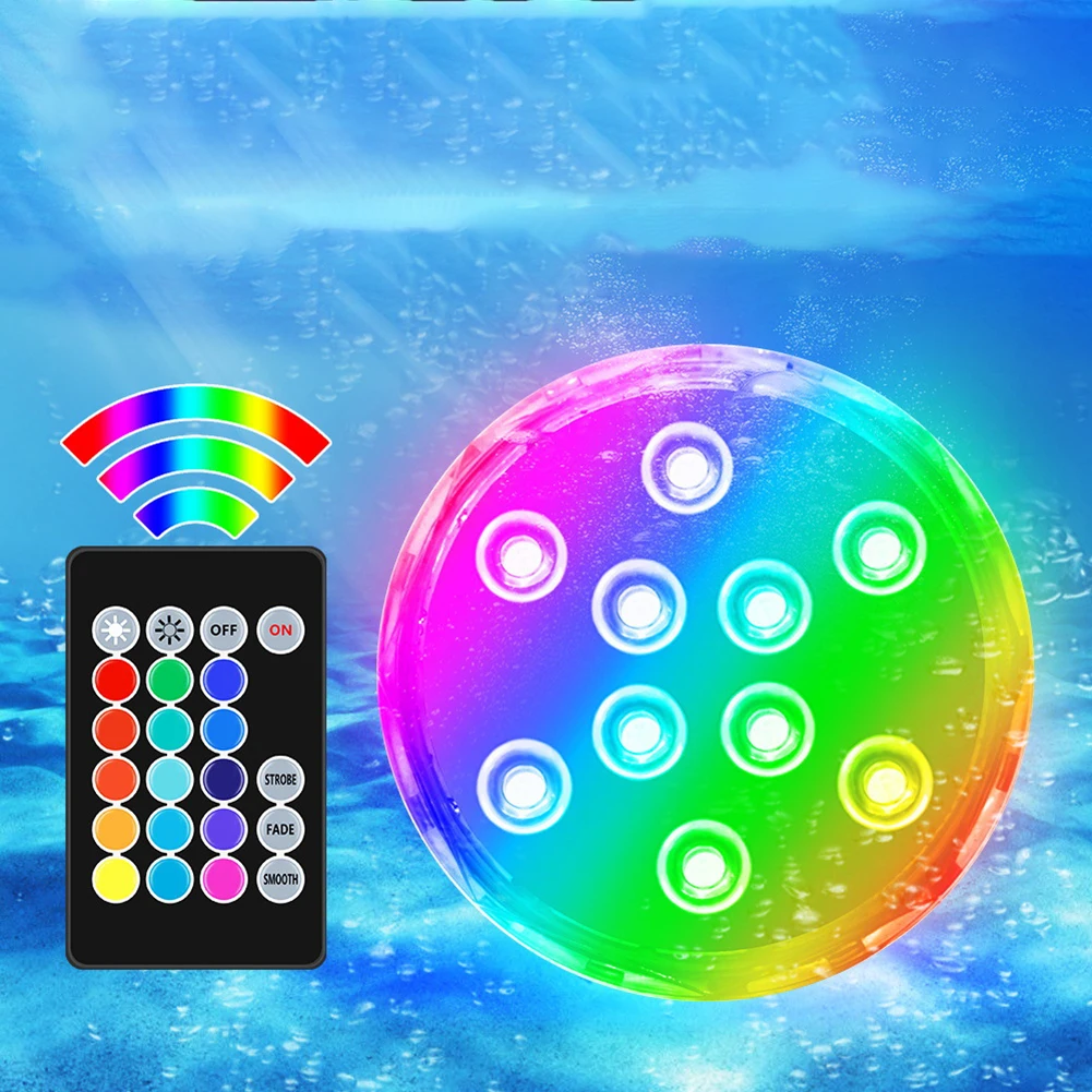 DC 3.7V RGB Submersible LED Light Night Lamp for Fish Tank Pond Swimming Pool Lighting Fixture with Remote Control
DC 3.7V RGB Submersible LED Light Night Lamp for Fish Tank Pond Swimming Pool Lighting Fixture with Remote Control