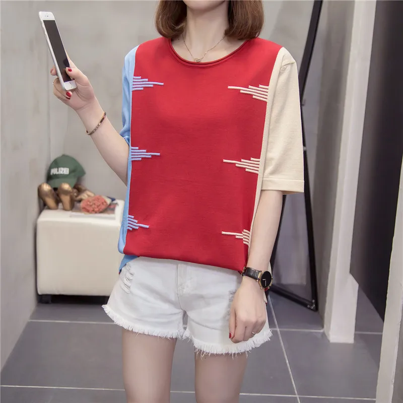 Pink O-Neck T Shirts Women 2020 Summer Thin Knitted T-Shirt Women Casual Woman T-Shirts Hit Color Tops Tee Shirt Femme
Pink O-Neck T Shirts Women 2020 Summer Thin Knitted T-Shirt Women Casual Woman T-Shirts Hit Color Tops Tee Shirt Femme