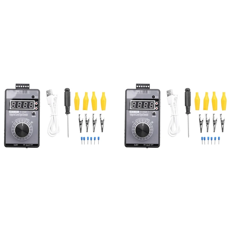 2X DC 0-10V 0/4-20MA Current Voltage Signal Generator, Analog Simulator For PLC And Panel Debugging, Frequency Converter
2X DC 0-10V 0/4-20MA Current Voltage Signal Generator, Analog Simulator For PLC And Panel Debugging, Frequency Converter