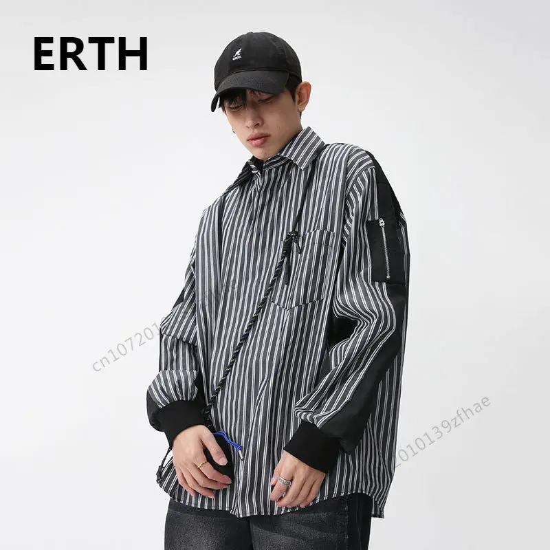 ERTH Men's Striped Shirt Wear Spring New Longsleeved Coat Contrast Color Korean Fashion Loose 2023 Casual Male Tops
ERTH Men's Striped Shirt Wear Spring New Longsleeved Coat Contrast Color Korean Fashion Loose 2023 Casual Male Tops