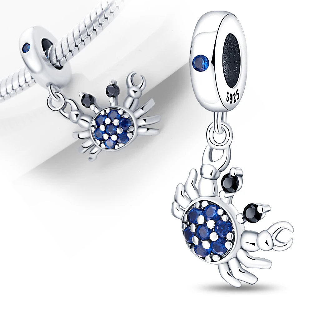 Женский браслет из серебра 925 пробы, с голубым крабом, подвеска из серебра 925 пробы
Женский браслет из серебра 925 пробы, с голубым крабом, подвеска из серебра 925 пробы