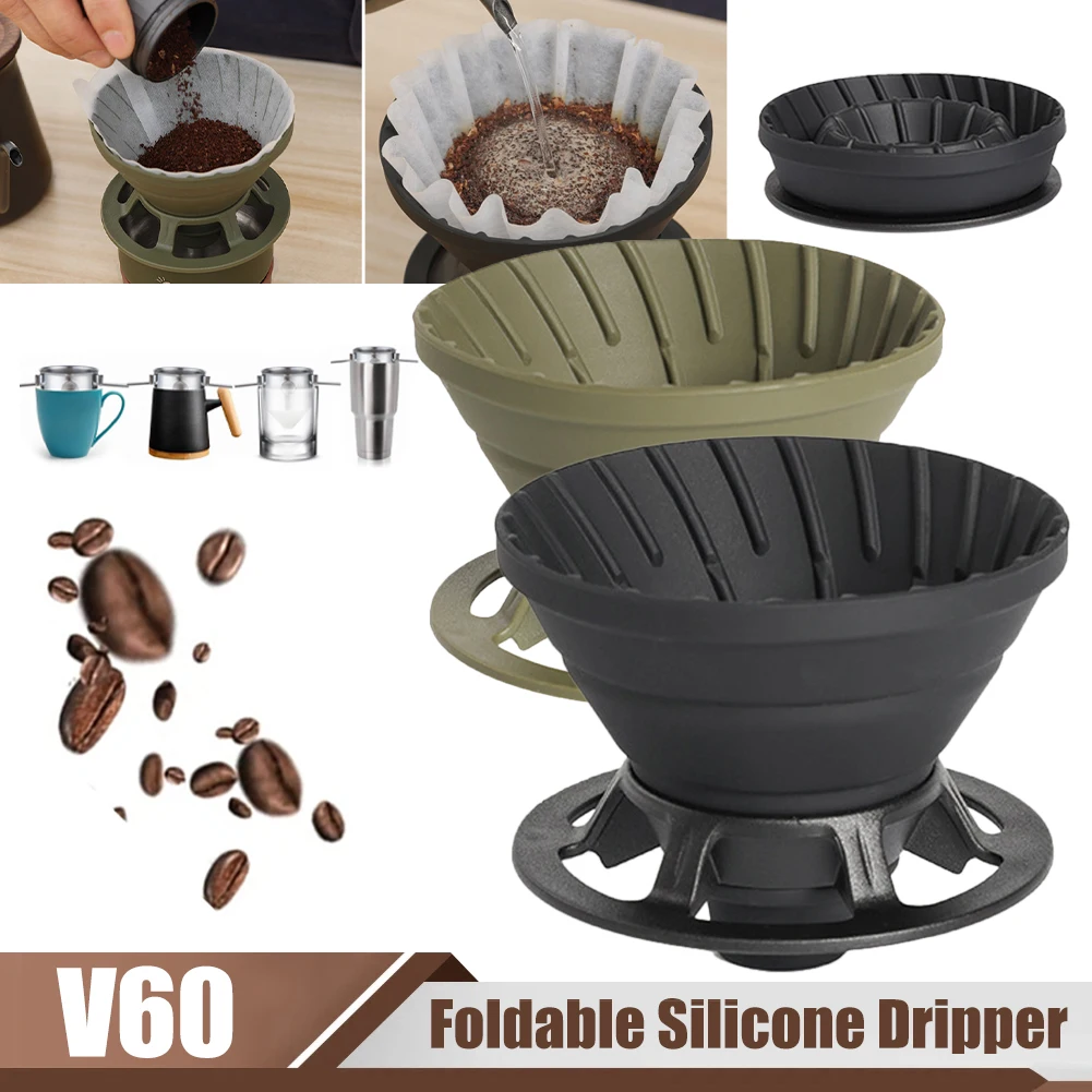 Portable Silicone Coffee Dripper For V60 Cup Filter Paper Easily Afternoon Tea Latte Cappuccino Mocha Home Office Coffeeware
Portable Silicone Coffee Dripper For V60 Cup Filter Paper Easily Afternoon Tea Latte Cappuccino Mocha Home Office Coffeeware