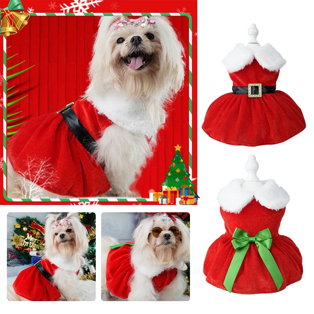 Pet Christmas Coat Clothes Dog Dress Xmas Dress Red Skirt Pets Cat Warm Dress Bow Skirt Comfortable Pet Supplies
Pet Christmas Coat Clothes Dog Dress Xmas Dress Red Skirt Pets Cat Warm Dress Bow Skirt Comfortable Pet Supplies