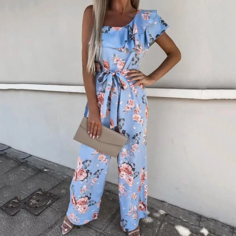 Casual Summer Jumpsuit Tight Waist Women Romper Loose Flounced Edge Floral Print Summer Romper
Casual Summer Jumpsuit Tight Waist Women Romper Loose Flounced Edge Floral Print Summer Romper