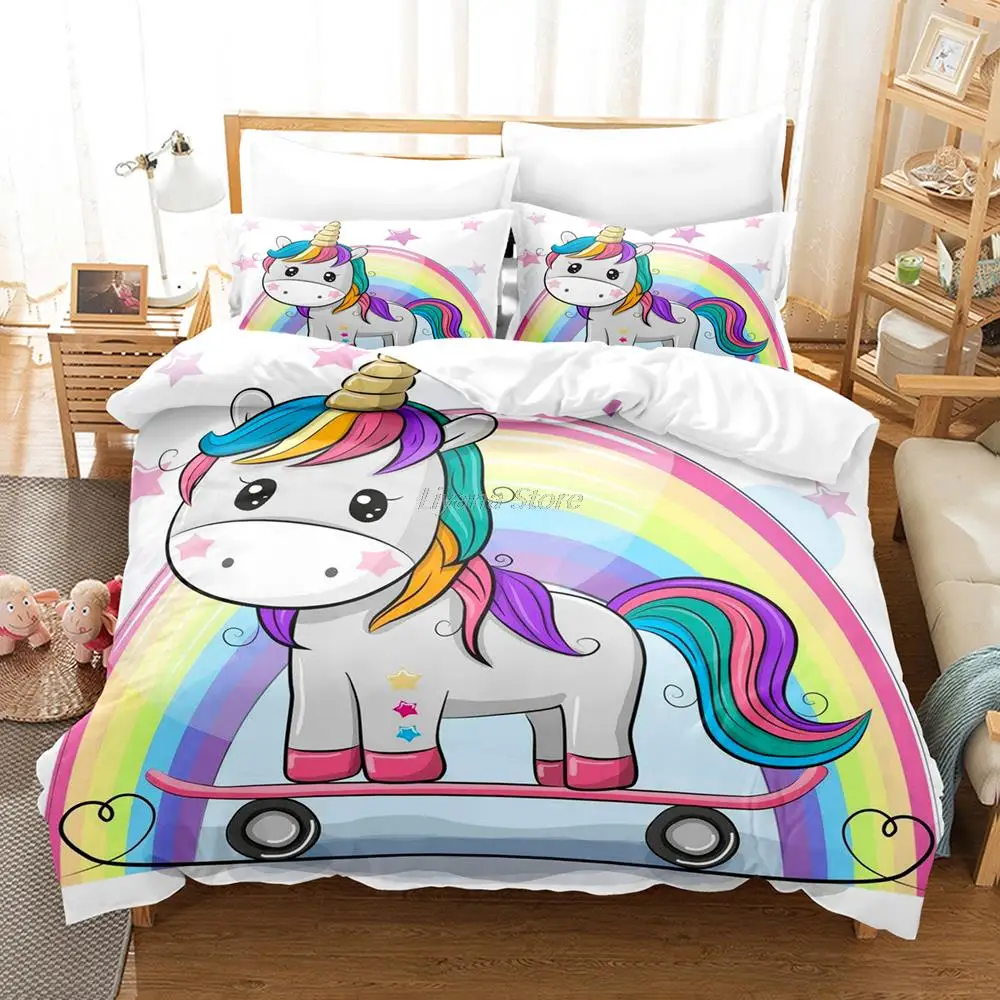 Kawaii ucky holy beast rainbow Unicorn Bedding Set Single Twin Full Queen King Size Set Children's Kid Bedroom Duvetcover Sets 6
Kawaii ucky holy beast rainbow Unicorn Bedding Set Single Twin Full Queen King Size Set Children's Kid Bedroom Duvetcover Sets 6