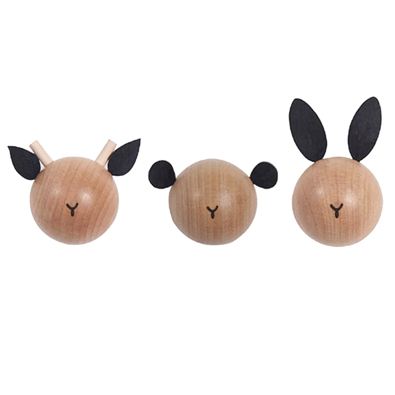 Children's Room Decoration Wooden Coat Hook Cartoon Animal Head Wall Hooks Kindergarten Deer/Bear/Rabbit Hook
Children's Room Decoration Wooden Coat Hook Cartoon Animal Head Wall Hooks Kindergarten Deer/Bear/Rabbit Hook