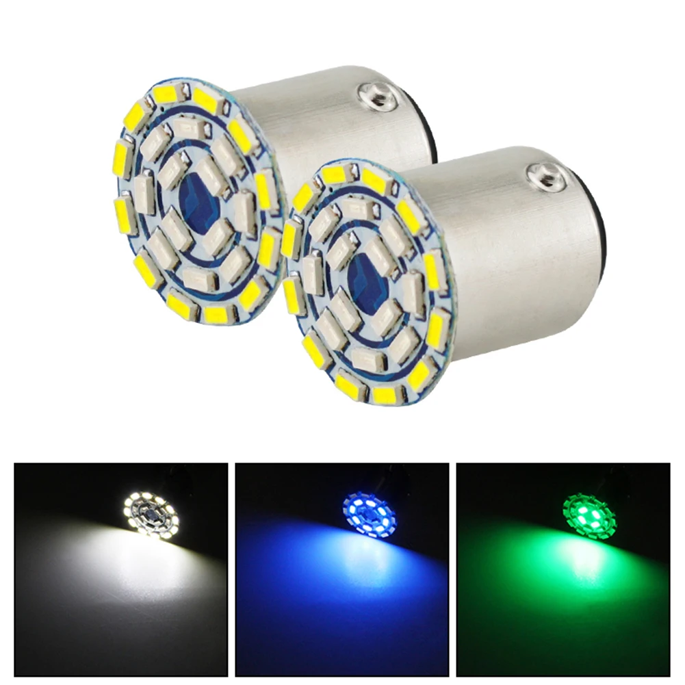 Universal LED Car Lights Bulb 1157 BAY15D P21 5W 3014 Brake Stop Car Sign Reverse Parking Lamp DC 12V White+Blue+Green Light
Universal LED Car Lights Bulb 1157 BAY15D P21 5W 3014 Brake Stop Car Sign Reverse Parking Lamp DC 12V White+Blue+Green Light