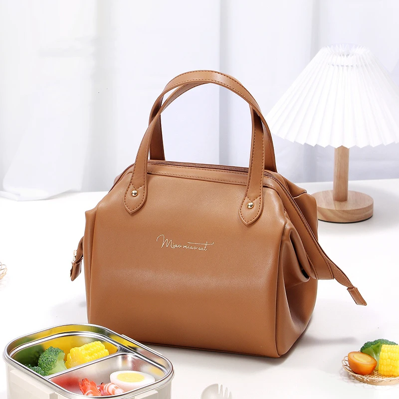 Women PU Lunch Bags Portable Beverage Fruit Food Preservation Handbag Travel Outdoors School Picnic Cases Thermal Cooler Pouch
Women PU Lunch Bags Portable Beverage Fruit Food Preservation Handbag Travel Outdoors School Picnic Cases Thermal Cooler Pouch
