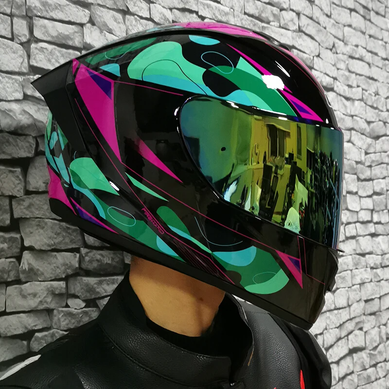 Full Face motorcycle helmet dual shield with removable washable inner lining racing moto helmet fast shipping
Full Face motorcycle helmet dual shield with removable washable inner lining racing moto helmet fast shipping