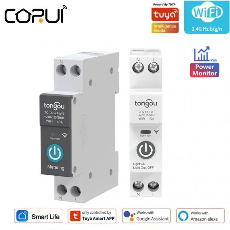 Tuya WiFi Smart Circuit Breaker Energy Metering Switch 1P 63A Rail For Smart Home Wireless Remote Control With Google Home Alexa
Tuya WiFi Smart Circuit Breaker Energy Metering Switch 1P 63A Rail For Smart Home Wireless Remote Control With Google Home Alexa