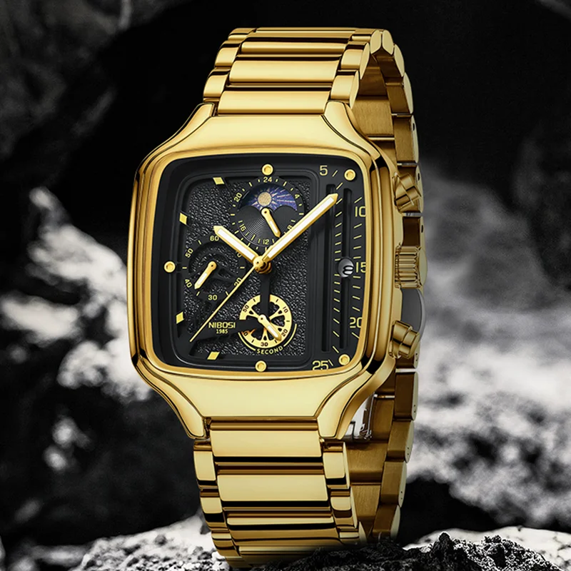 NIBOSI Mens Watches Top Luxury Brand Wrist Watches for Men Waterproof Male Square Fashion Quartz Wristwatches Relogio Masculino
NIBOSI Mens Watches Top Luxury Brand Wrist Watches for Men Waterproof Male Square Fashion Quartz Wristwatches Relogio Masculino