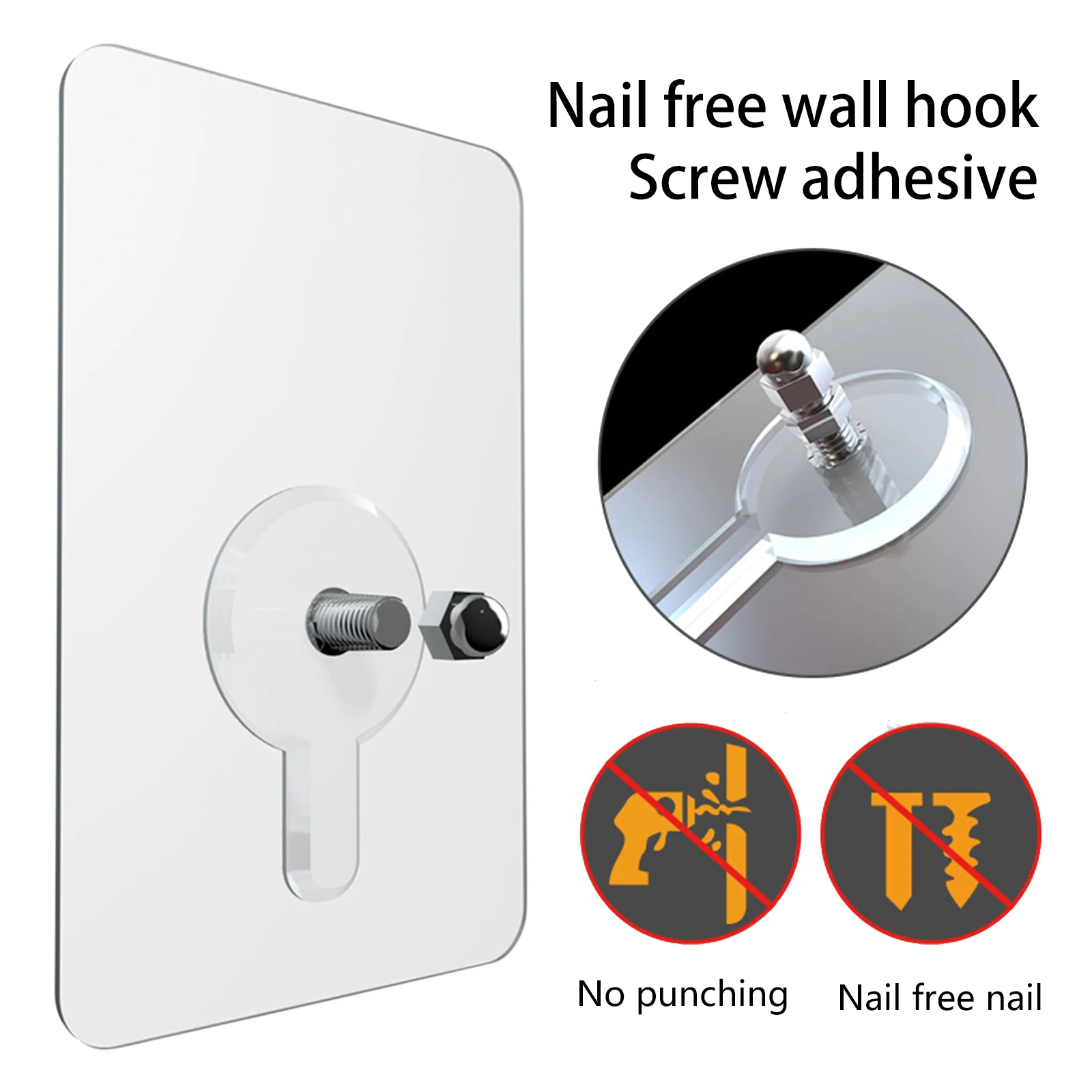 10XStrong Adhesive Seamless Sticky Wall Hook Nail Mounting Rack Screw Rod Non Marking Screw Stickers Wall Picture Hook Kits
10XStrong Adhesive Seamless Sticky Wall Hook Nail Mounting Rack Screw Rod Non Marking Screw Stickers Wall Picture Hook Kits
