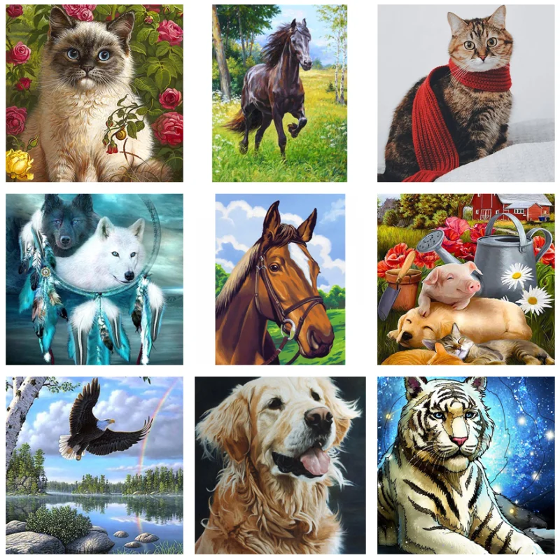 Алмазная живопись 5D "сделай сам", Набор для вышивки крестиком с животными, алмазная вышивка, мозаика, картина с рисунком в виде лошади, свиньи, украшение для дома 
Алмазная живопись 5D "сделай сам", Набор для вышивки крестиком с животными, алмазная вышивка, мозаика, картина с рисунком в виде лошади, свиньи, украшение для дома