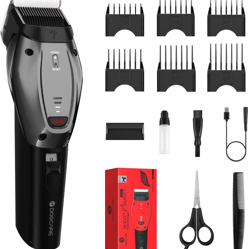DogCare Dog Grooming Kit - 2022 Upgrade Smart 3-Mode Heavy-Duty Dog Grooming Clippers with Rechargeable 180-mins Battery, Sharp
DogCare Dog Grooming Kit - 2022 Upgrade Smart 3-Mode Heavy-Duty Dog Grooming Clippers with Rechargeable 180-mins Battery, Sharp