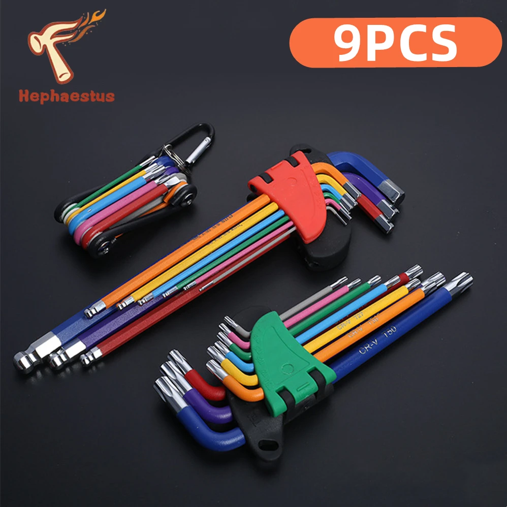 Allen Key Set L Wrench Kit For Allen Screw 9PCS Long Arm Hex Key Set 1.5mm To 10mm Hexagon Spanner Hand Tools For Bicycle Repair
Allen Key Set L Wrench Kit For Allen Screw 9PCS Long Arm Hex Key Set 1.5mm To 10mm Hexagon Spanner Hand Tools For Bicycle Repair