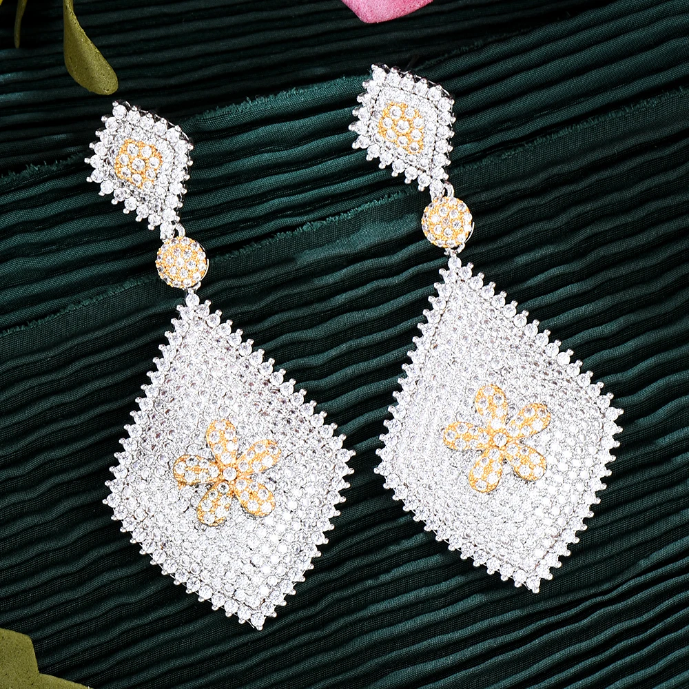 Missvikki Luxury CZ Big Earrings for Women Wedding Holiday Party Occasion Jewelry Unique Design boucle d'oreille femme 2023
Missvikki Luxury CZ Big Earrings for Women Wedding Holiday Party Occasion Jewelry Unique Design boucle d'oreille femme 2023