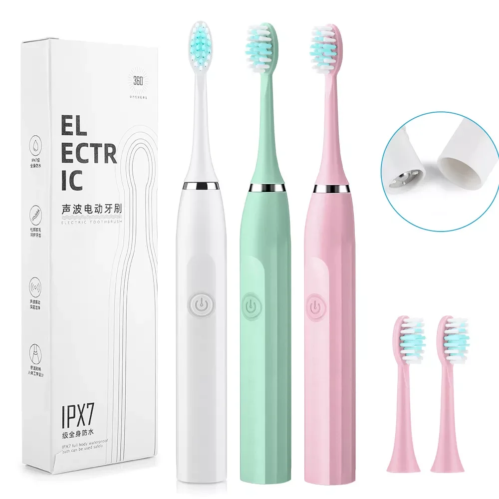 Sonic Electric Toothbrush Smart Timer Waterproof Battery Type 2 Replacement Heads Set Tooth Brushes Oral Care
Sonic Electric Toothbrush Smart Timer Waterproof Battery Type 2 Replacement Heads Set Tooth Brushes Oral Care