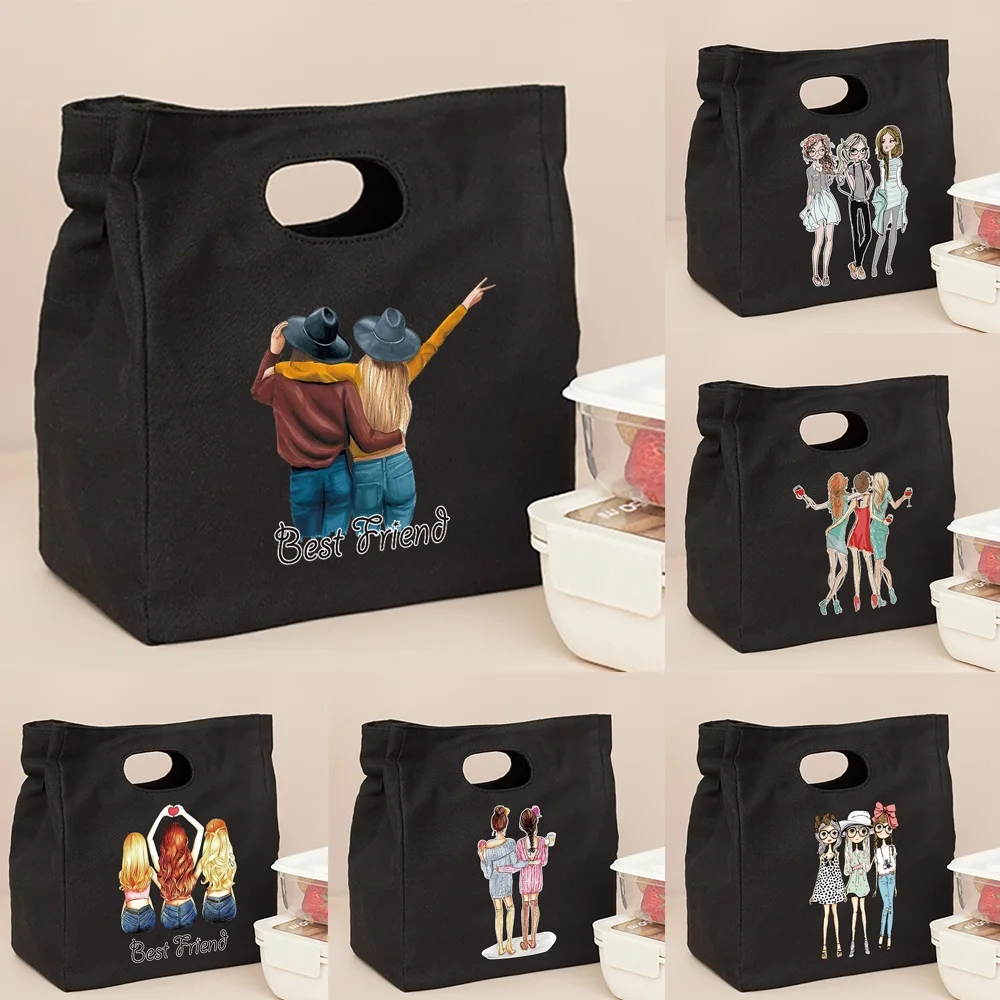 Women's Diner Lunch Bag Black Lunchbox Thermal Bento Pouch Friends Pattern Portable Tote Food Storage Magnet Buckle Handbag
Women's Diner Lunch Bag Black Lunchbox Thermal Bento Pouch Friends Pattern Portable Tote Food Storage Magnet Buckle Handbag