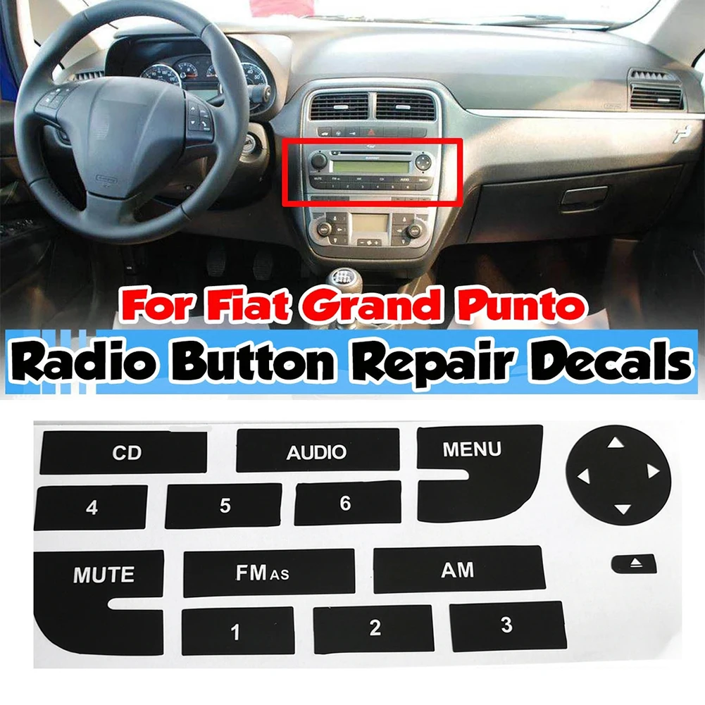 1set Car Radio Button Repair Sticker For Grand Punto Radio Stereo Worn Peeling Button Repair Decals Stickers Car Interior Tools
1set Car Radio Button Repair Sticker For Grand Punto Radio Stereo Worn Peeling Button Repair Decals Stickers Car Interior Tools