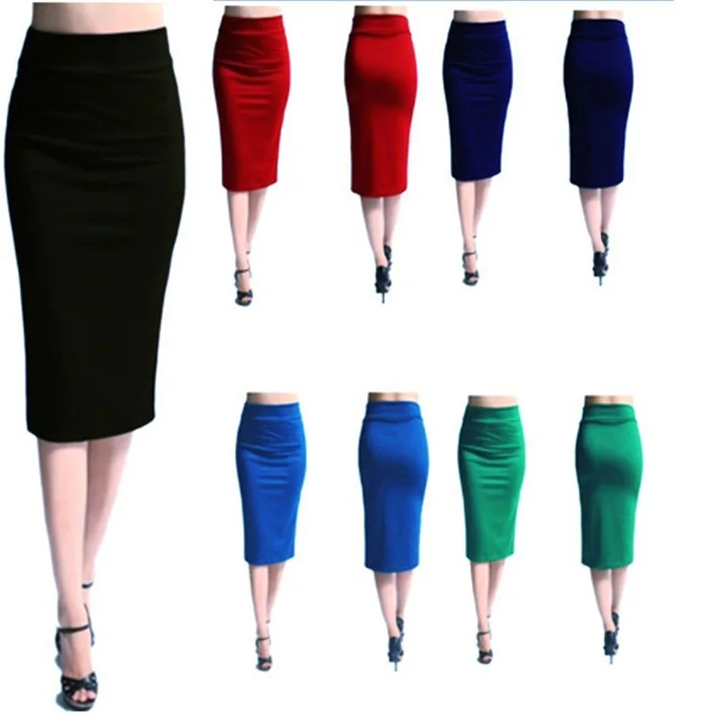 Stretch Slim Knitted Skirts Womens High Elastic Package Hip Mid-Calf Solid Pencil Skirt Lady Rib Acrylic Maxi Skirts
Stretch Slim Knitted Skirts Womens High Elastic Package Hip Mid-Calf Solid Pencil Skirt Lady Rib Acrylic Maxi Skirts