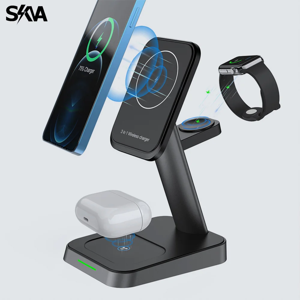 Магнитная Беспроводная зарядная станция 3 в 1, настольная док-станция для быстрой зарядки для iphone, Apple iWatch, AirPods, Samsung, 15 Вт
Магнитная Беспроводная зарядная станция 3 в 1, настольная док-станция для быстрой зарядки для iphone, Apple iWatch, AirPods, Samsung, 15 Вт