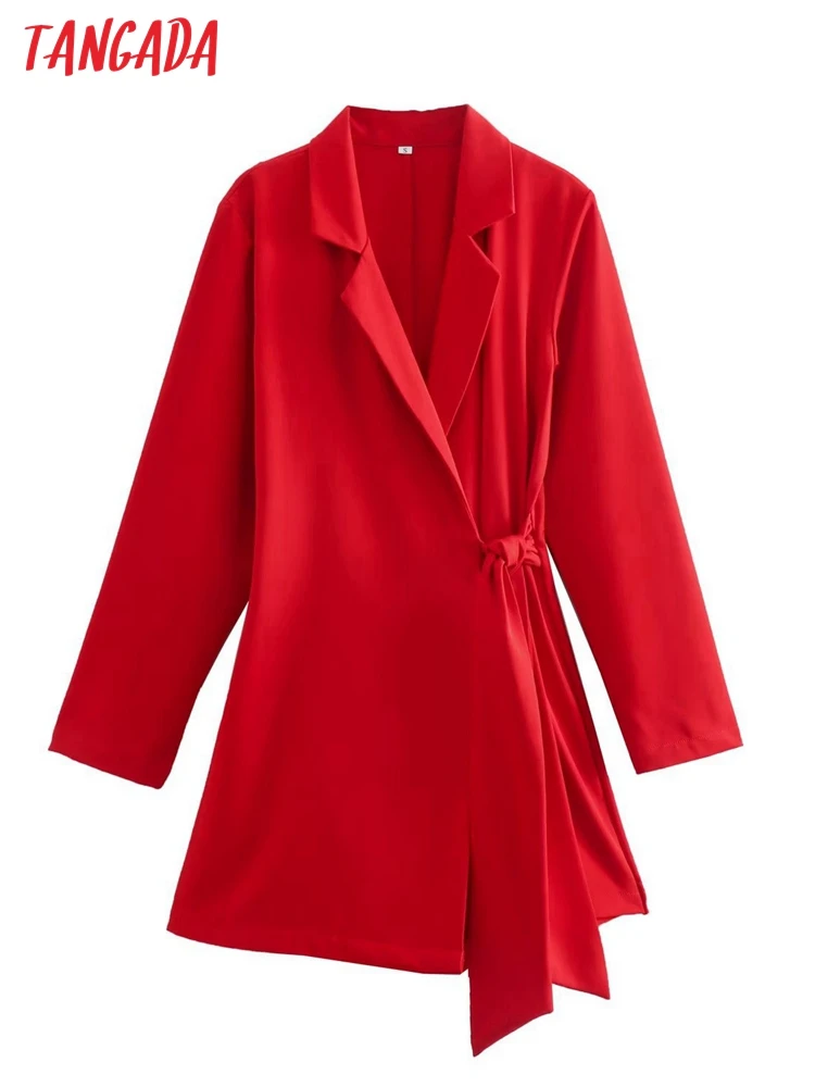 Tangada Women Red long Blazer jumpsuit long Sleeve pocket with bow female elegant Jumpsuit XN118
Tangada Women Red long Blazer jumpsuit long Sleeve pocket with bow female elegant Jumpsuit XN118