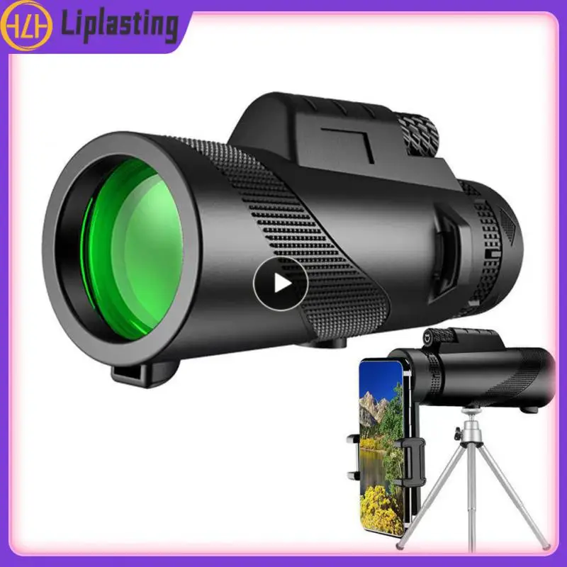 

18mm Eyepiece Zoom Tripod High Definition Plastic Shell Portable Monocular Telescope 80x100 Magnification Eyepiece Focusing